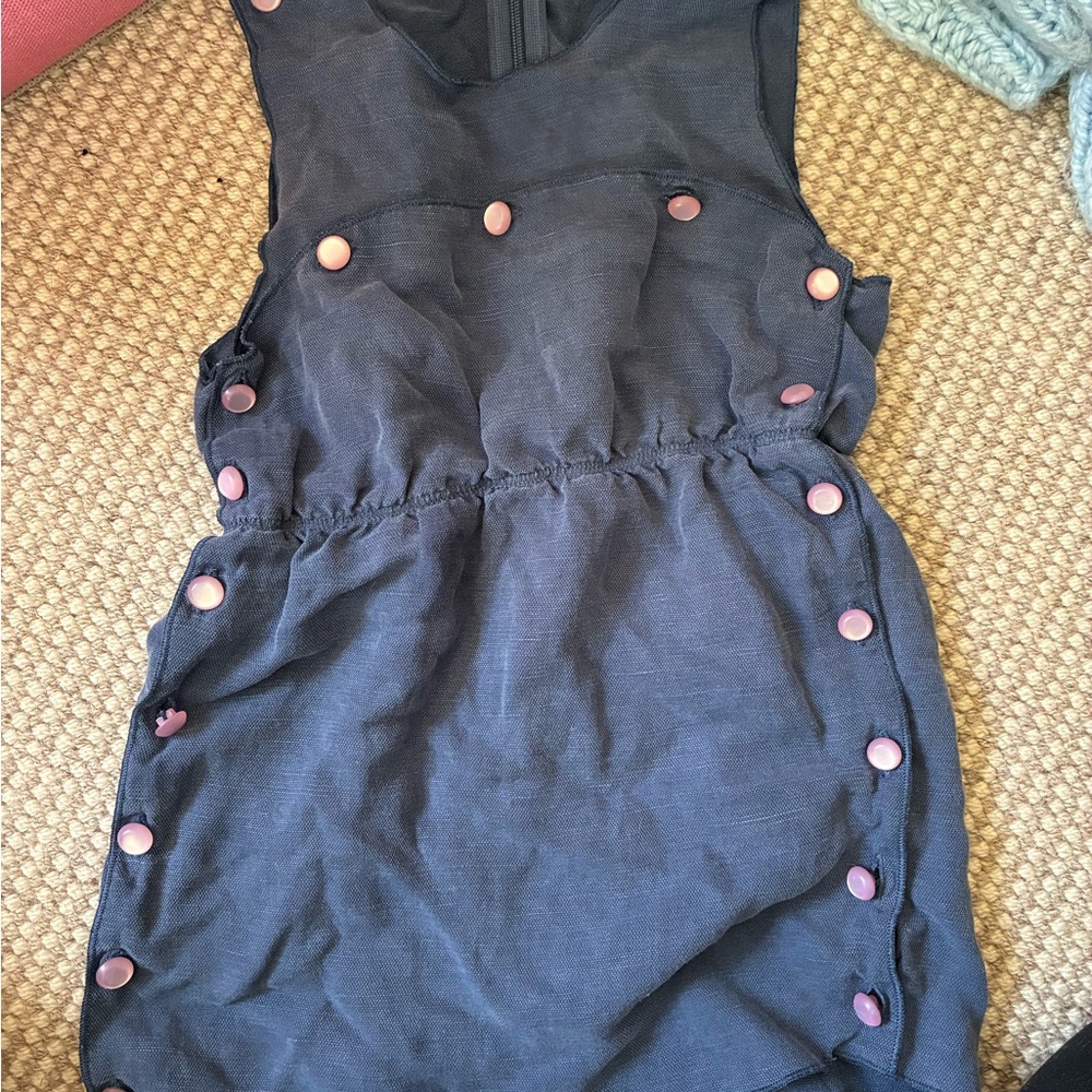 3.1 Phillip Lim Navy Backless Dress with Pink Accents
